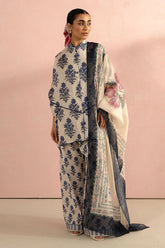 Digital printed Lawn with 4 side printed Lawn Dopatta